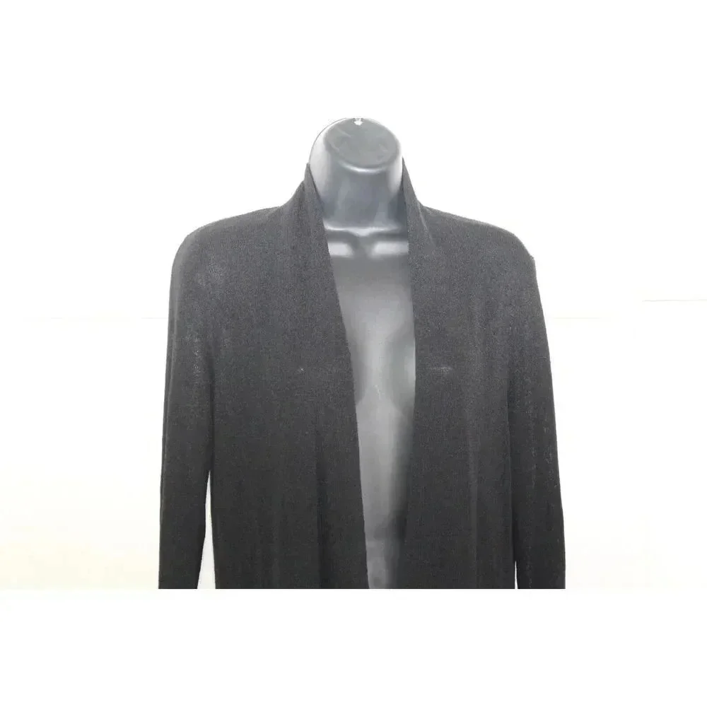 Eileen Fisher Black Open Front Knit Cardigan Size XS Womens - Picture 2 of 9